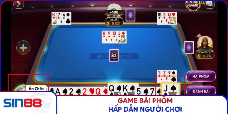 Game bài phỏm hấp dẫn người chơi